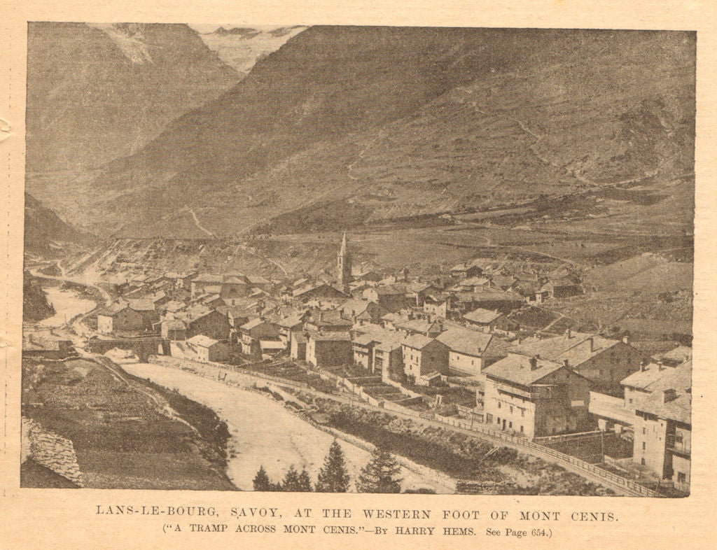 Lanslebourg, Savoie, at the western foot of Mont Cenis. Val-Cenis 1901 print